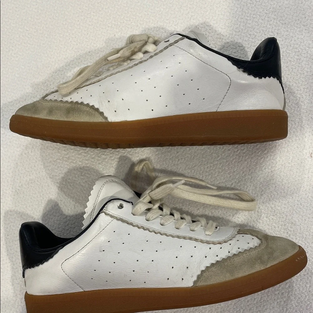 Isabel Marant Bryce leather sneakers White Lace-Up - Picture 4 of 9